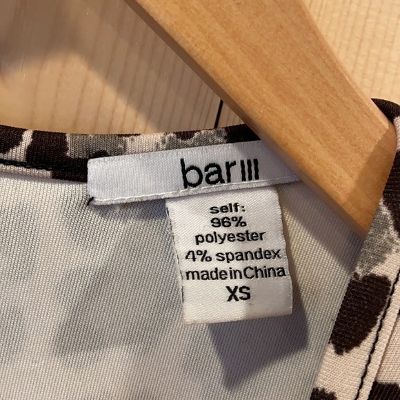Bar III Racer Back Bodycon Dress Leopard Print Size Extra Small XS - Picture 7 of 7